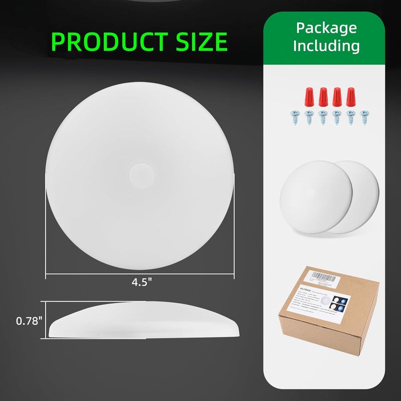 ULITECO RV Ceiling Light 12V, 4.5Inch RV Light Interior, Dimmable Puck Dome Lights for Motorhome Boat Trailer (Cool White 2Pack) - Image 5